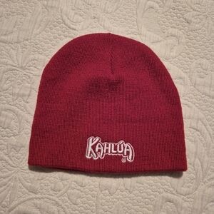 Kahlua red knit one size adult beanie NEW
